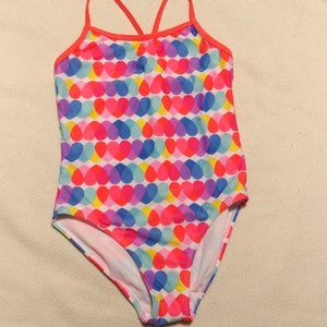 NEW Girls Heart Swimsuit size 7 8 Youth